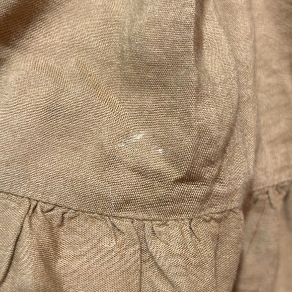 Old Navy Women's Peasant Boho Dress Size 2X Golden Brown Eyelet Ruffle Balloon - Picture 7 of 14